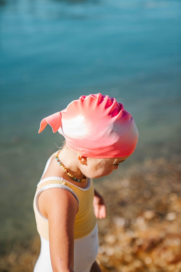 Melody The Mermaid Children's Swimming Cap - Pink