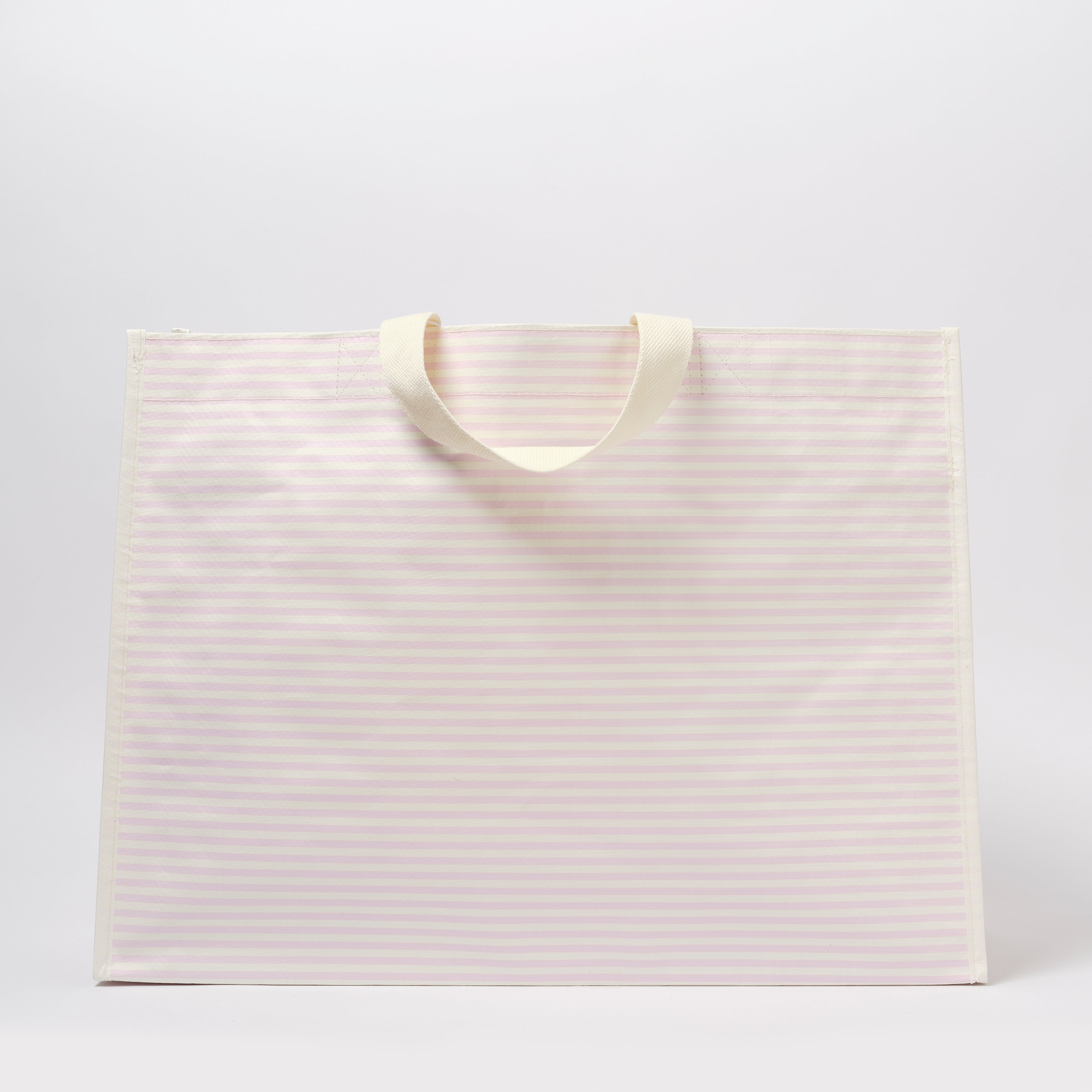 Bolso tote de playa Lazy Days - Rayas rosas