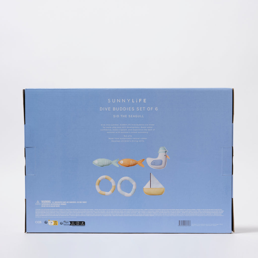 Ensemble De 6 Figurines Dive Buddies Sid La Mouette