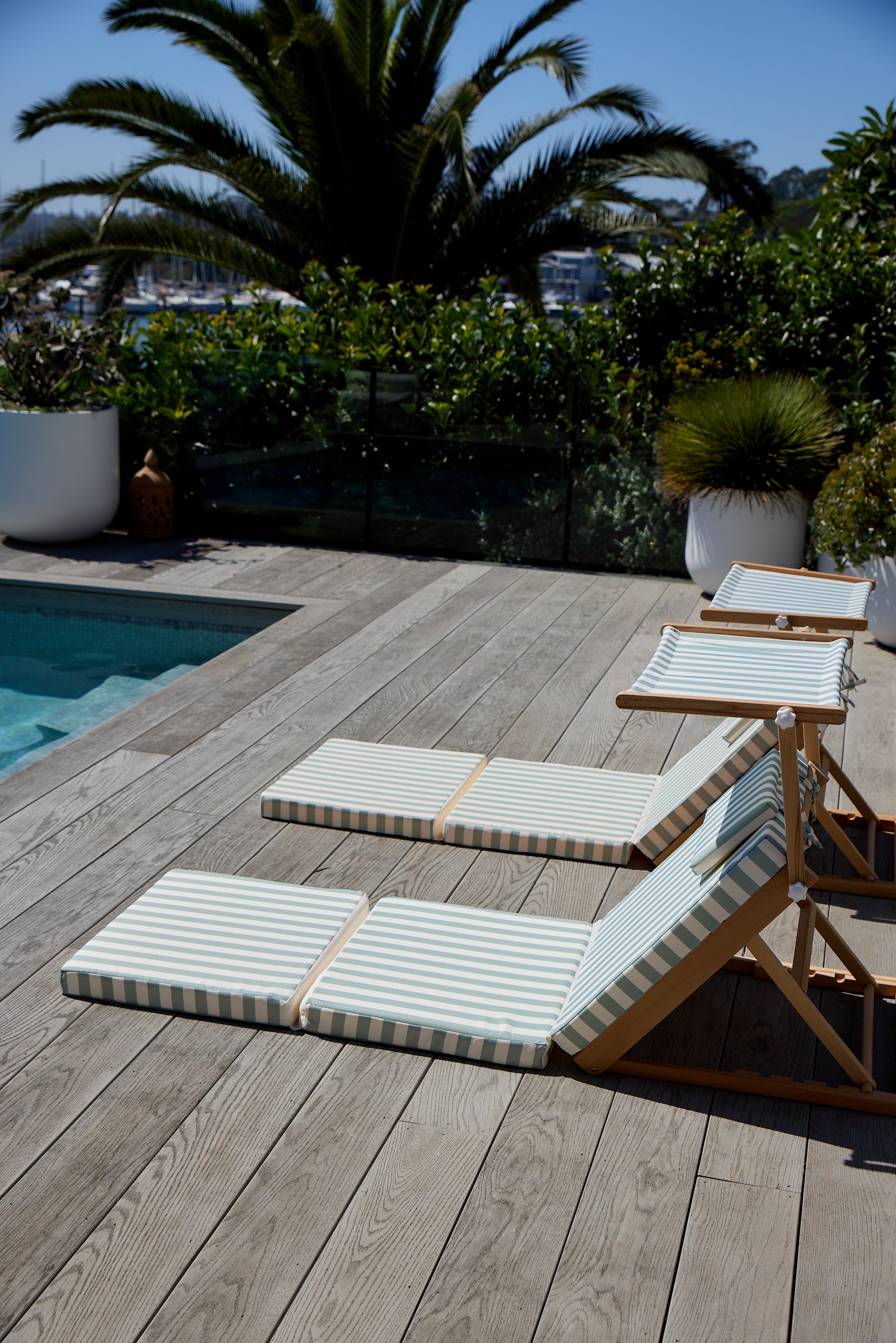 Transat Pool House La Palma - Rayures Sauge