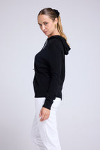 Felpa con cappuccio Sabrina - Nero - Donna