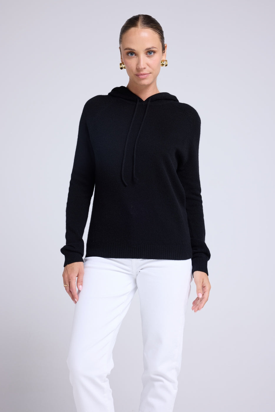 Felpa con cappuccio Sabrina - Nero - Donna