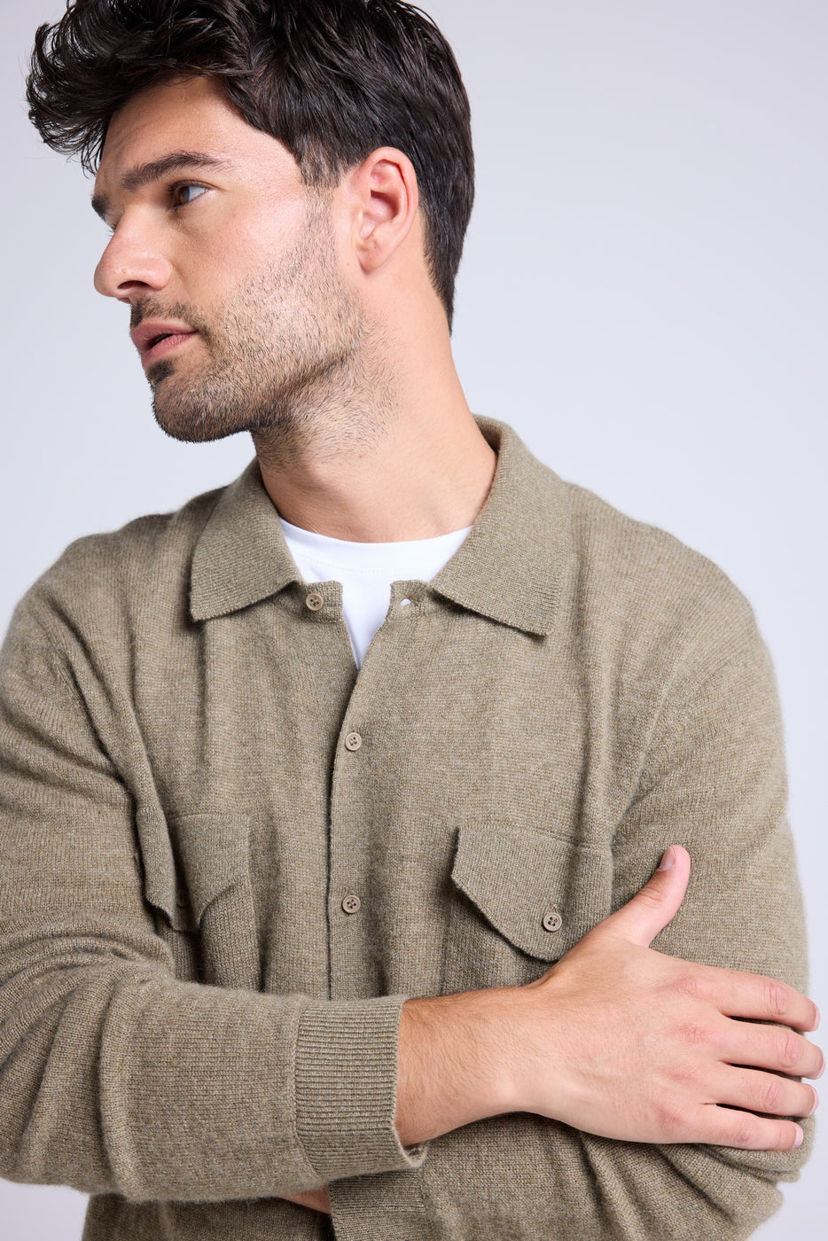 Hemd Sacha – Khakigrün – Herren