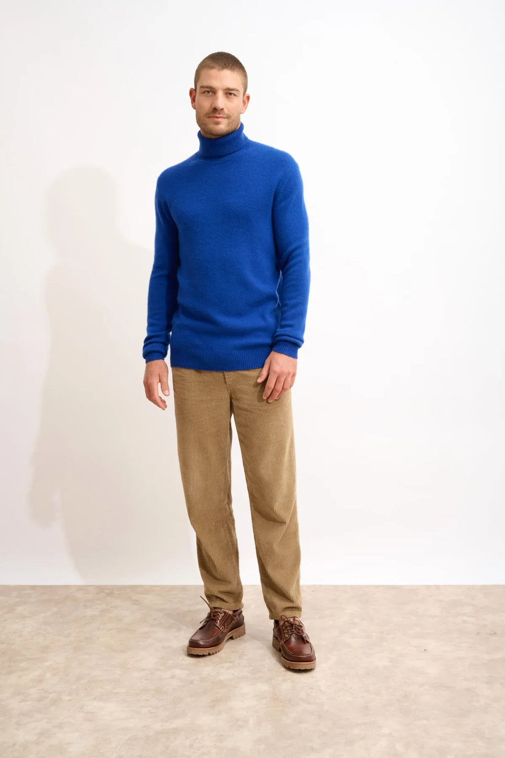 4 Thread Roll Neck Sweater - Sacha - Outremer