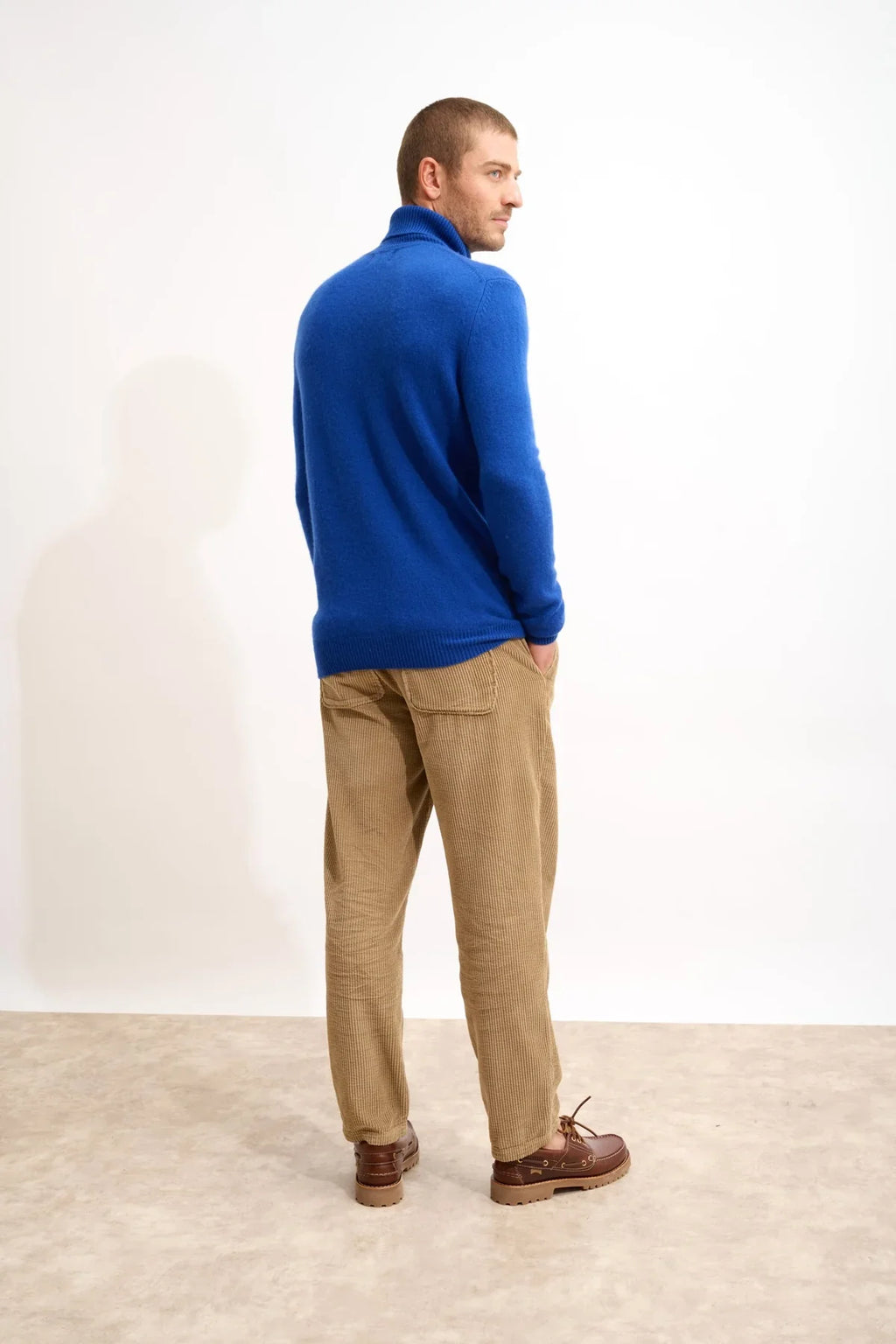 4 Thread Roll Neck Sweater - Sacha - Outremer