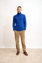4 Thread Roll Neck Sweater - Sacha - Outremer