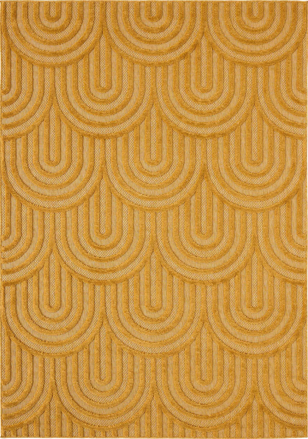 Santorini 985 Rug - Graphic Pattern - Yellow - Indoor / Outdoor