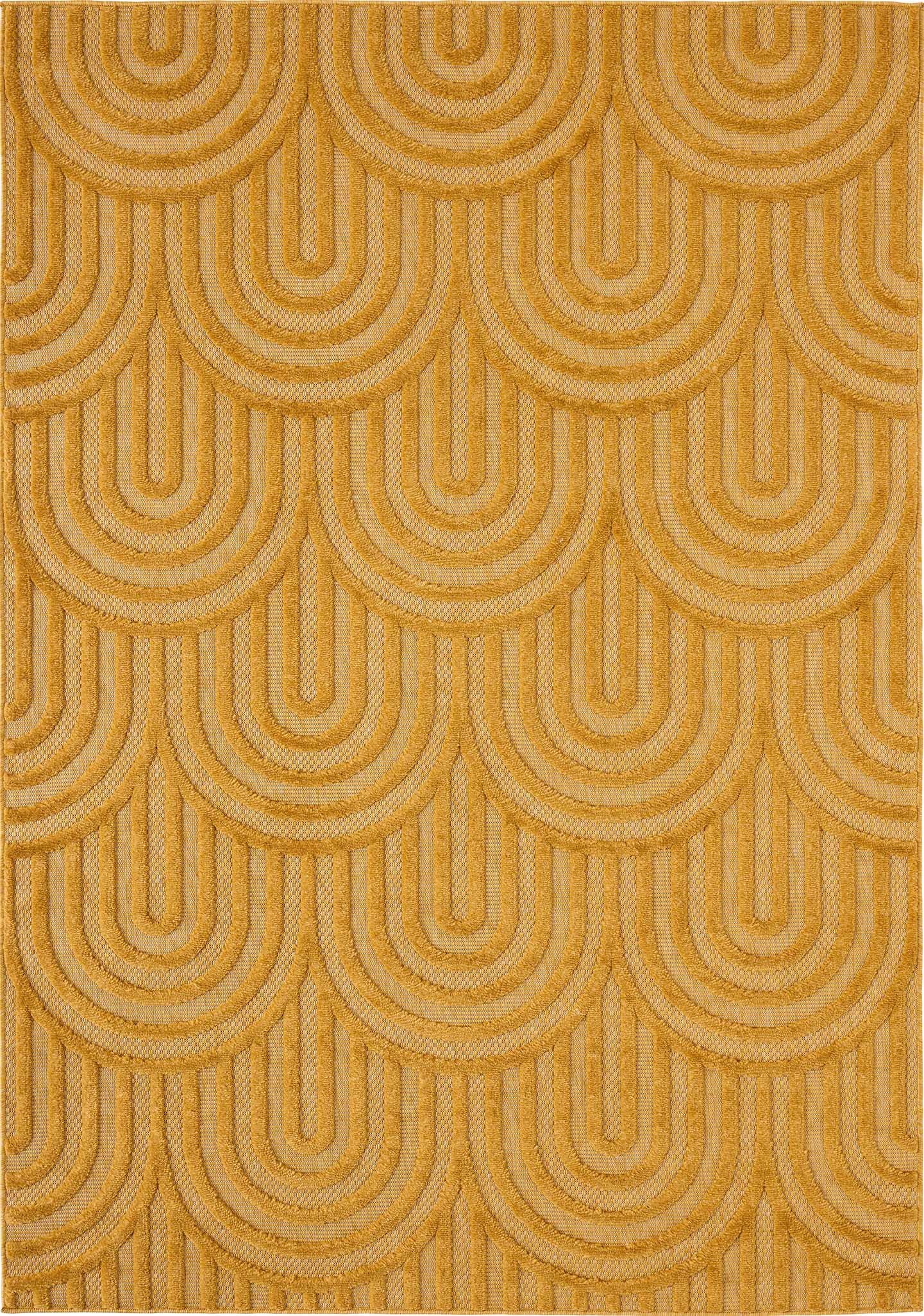 Santorini 985 Rug - Graphic Pattern - Yellow - Indoor / Outdoor