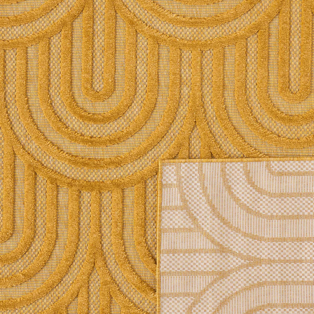 Santorini 985 Rug - Graphic Pattern - Yellow - Indoor / Outdoor