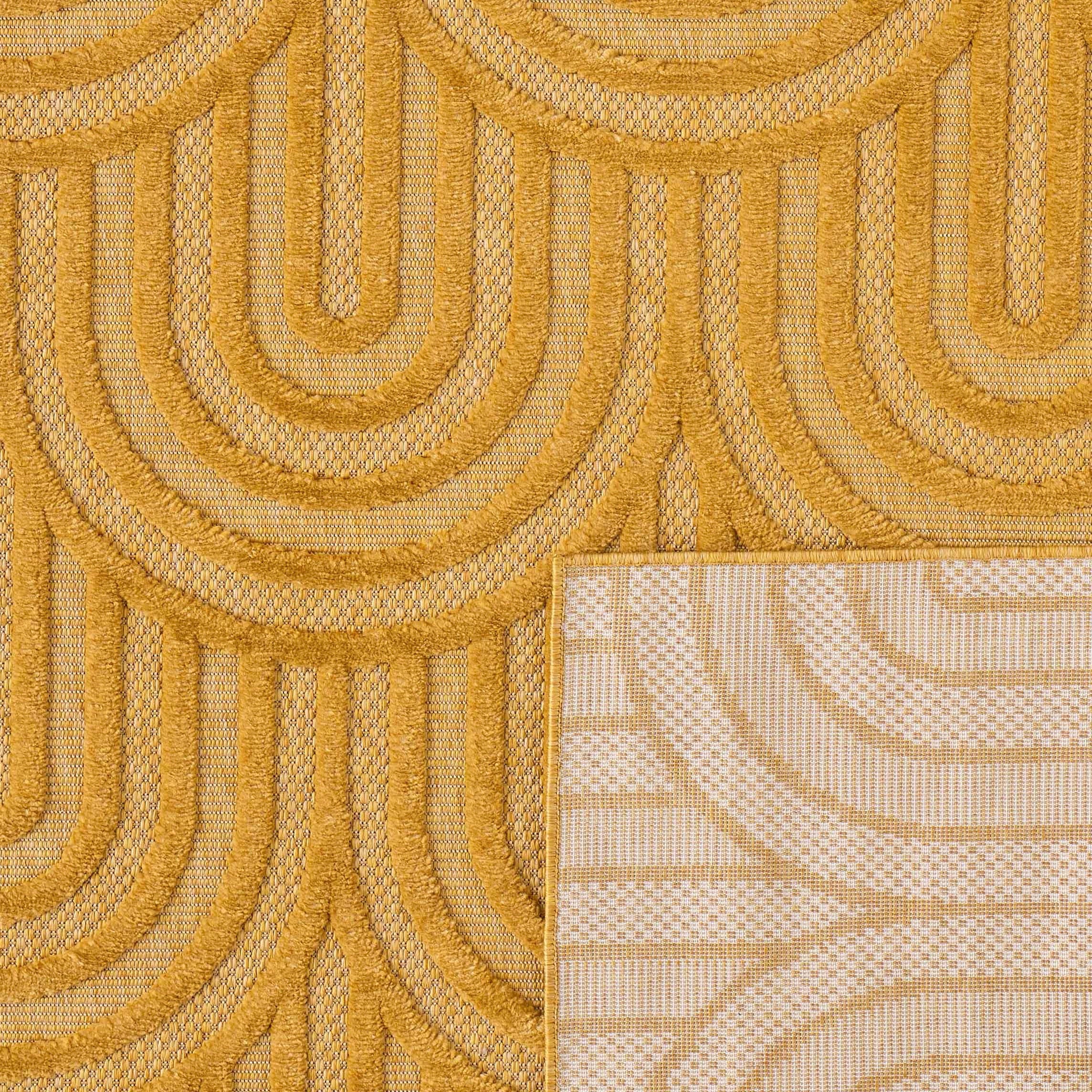 Santorini 985 Rug - Graphic Pattern - Yellow - Indoor / Outdoor