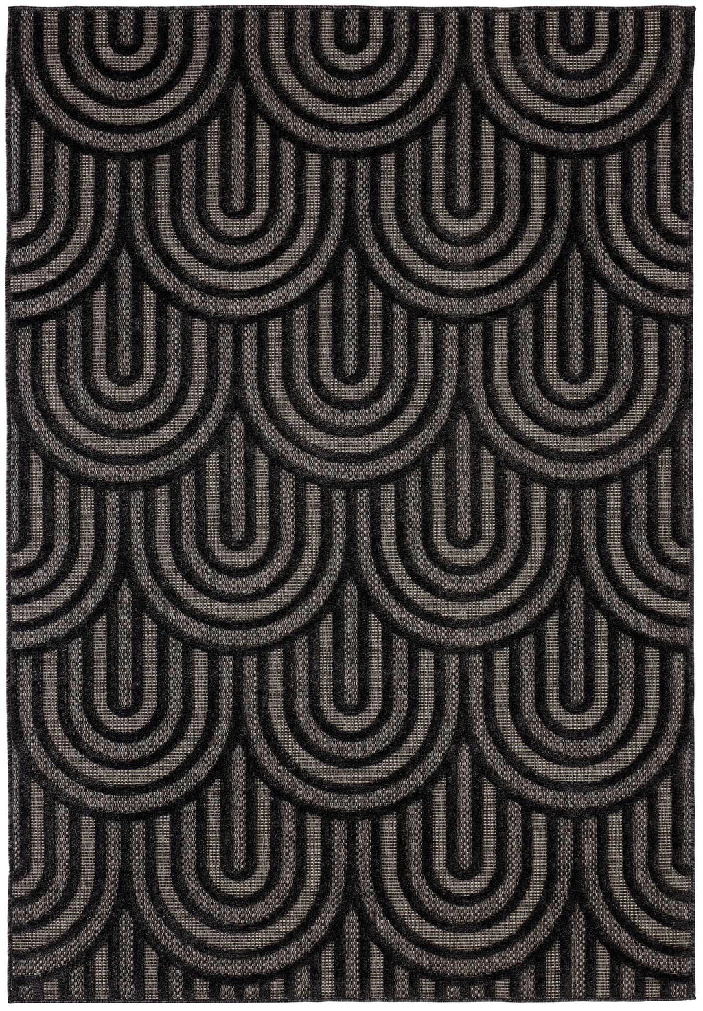 Santorini - Tapis D'Intérieur/Extérieur - Polypropylène - Noir