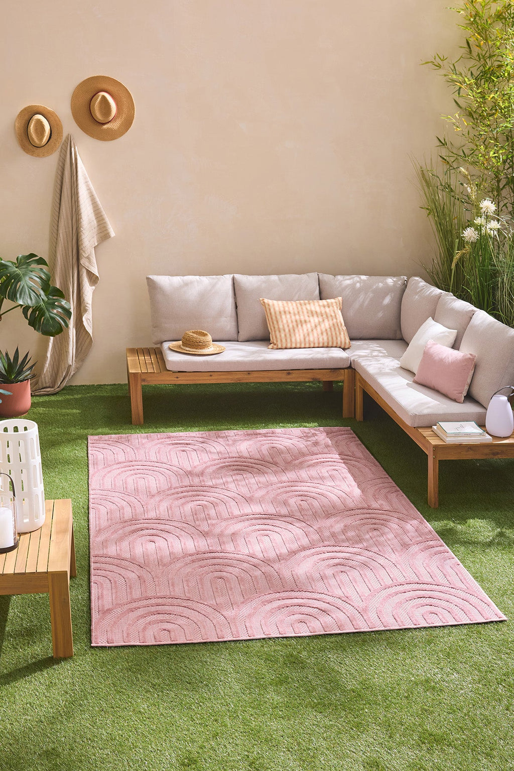 Tapis d'intérieur et extérieur SANTORINI 985 ROSE : SAN985ROS Nazar rugs