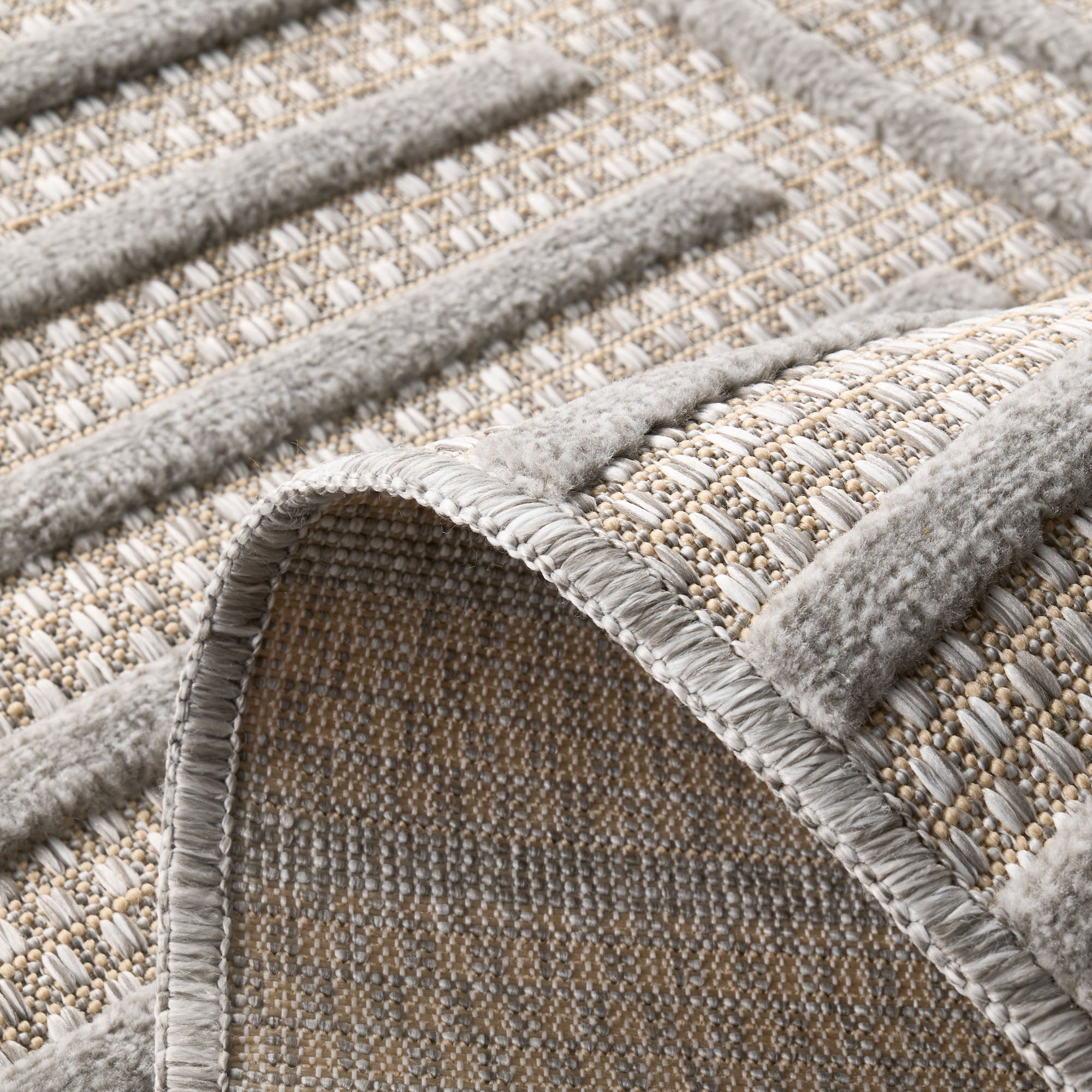 Alfombras de interior y exterior con motivos de arcos simétricos SANTORINI 986 GRIS: SAN986GRI Alfombras Nazar