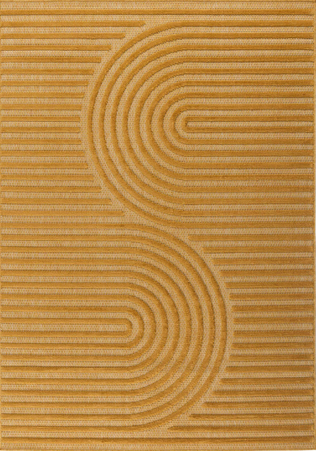 Alfombra Santorini 986 - Diseño Gráfico - Amarillo - Interior / Exterior