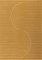 Alfombra Santorini 986 - Diseño Gráfico - Amarillo - Interior / Exterior