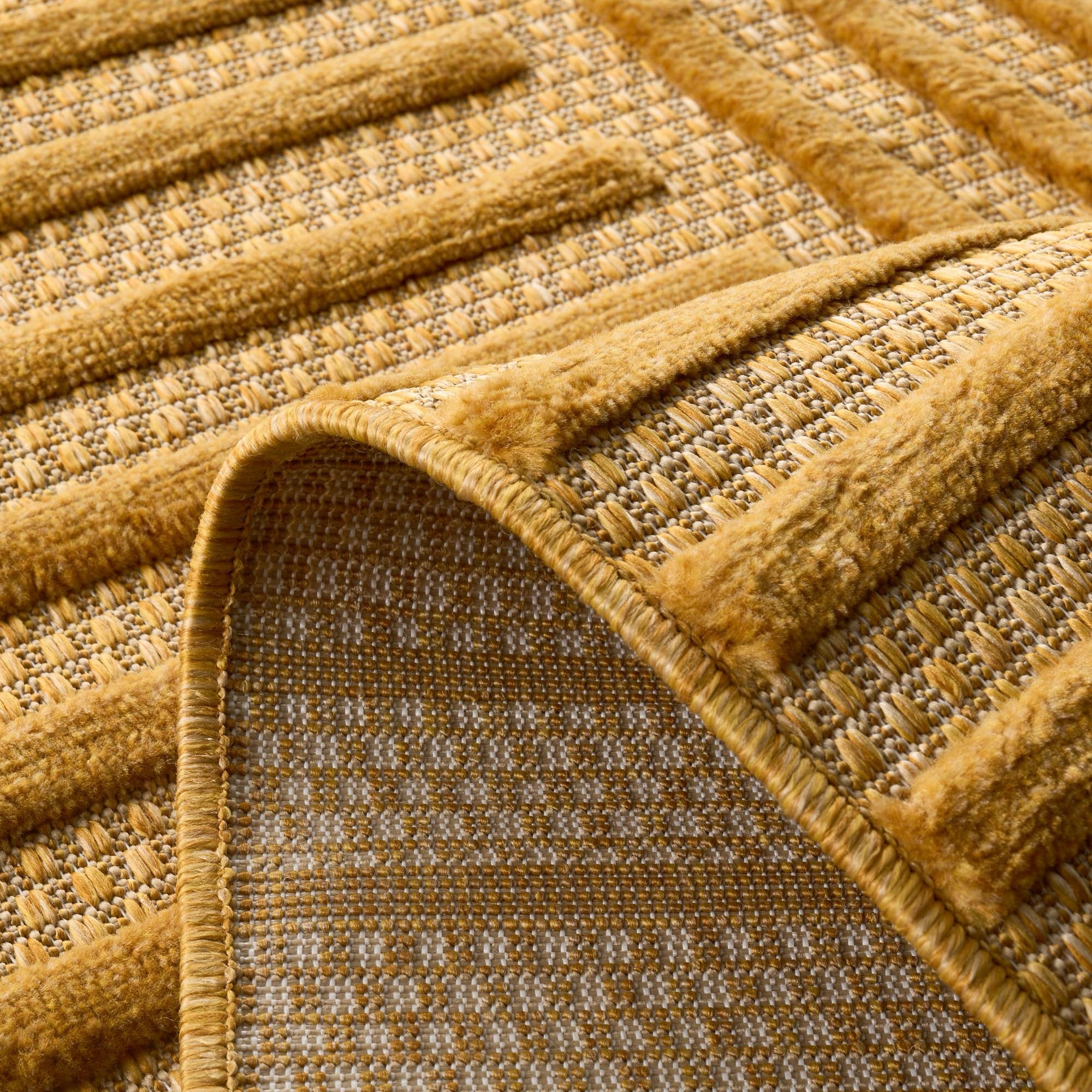 Alfombra Santorini 986 - Diseño Gráfico - Amarillo - Interior / Exterior