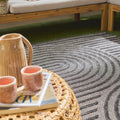 Santorini 986 Rug - Graphic Pattern - Black - Indoor / Outdoor