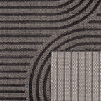 Santorini 986 Rug - Graphic Pattern - Black - Indoor / Outdoor