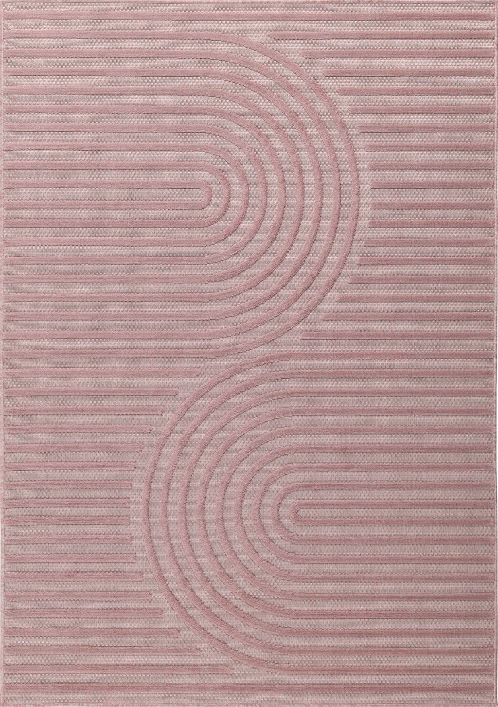 Santorini 986 Rug - Graphic Pattern - Pink - Indoor / Outdoor