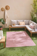 Santorini 986 Rug - Graphic Pattern - Pink - Indoor / Outdoor