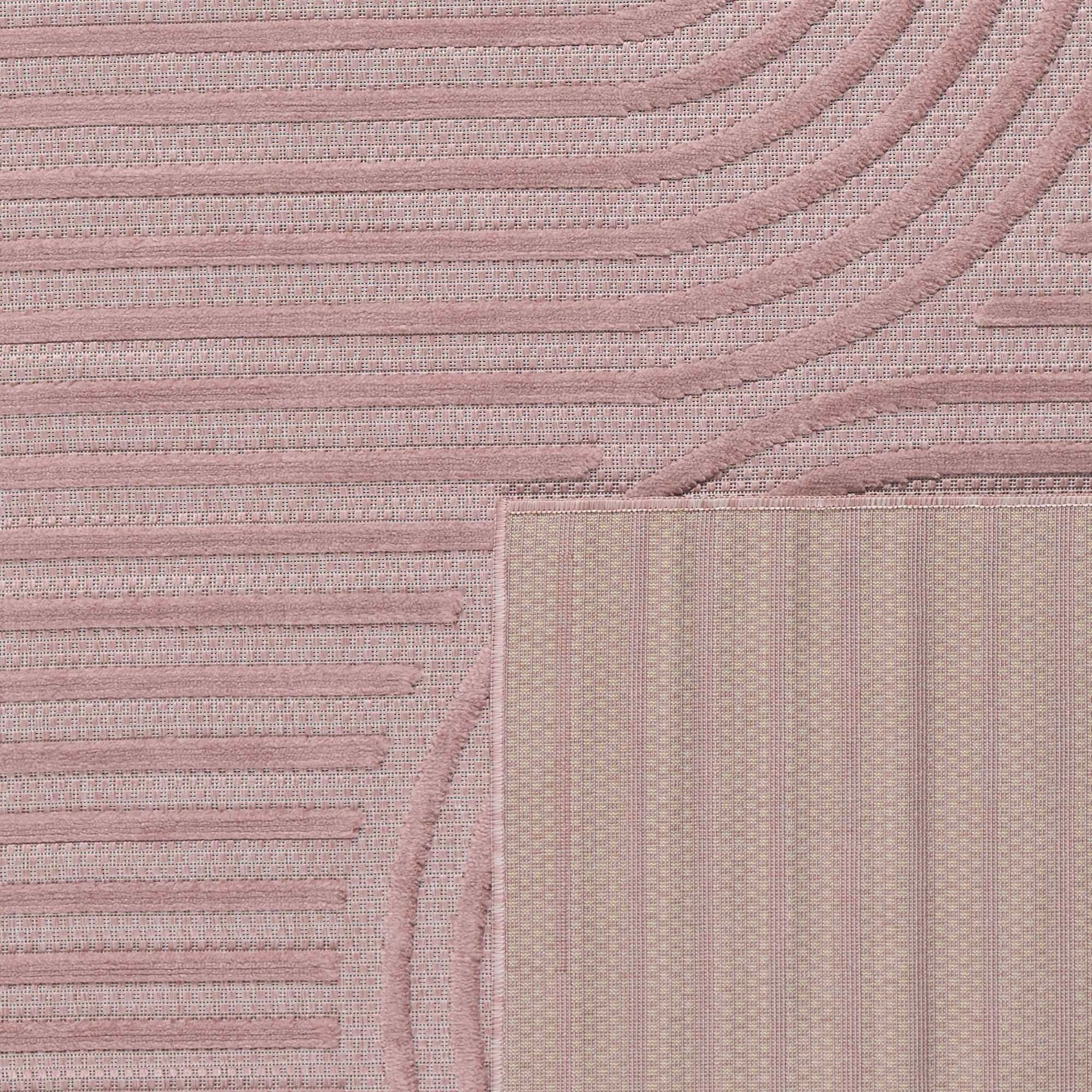 Santorini 986 Rug - Graphic Pattern - Pink - Indoor / Outdoor