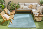 Alfombras de interior y exterior con motivos de arcos simétricos SANTORINI 986 TURQUESA: SAN986TUR Alfombras Nazar