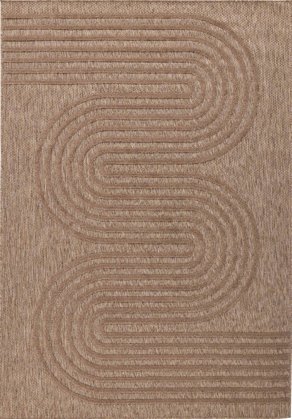 Indoor and outdoor rug with wave patterns SANTORINI Beige: SAN987BEI Nazar rugs