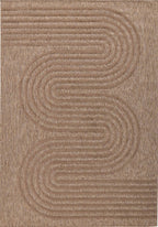 Indoor and outdoor rug with wave patterns SANTORINI Beige: SAN987BEI Nazar rugs