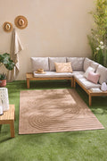 Indoor and outdoor rug with wave patterns SANTORINI Beige: SAN987BEI Nazar rugs