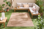 Indoor and outdoor rug with wave patterns SANTORINI Beige: SAN987BEI Nazar rugs