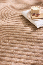 Indoor and outdoor rug with wave patterns SANTORINI Beige: SAN987BEI Nazar rugs