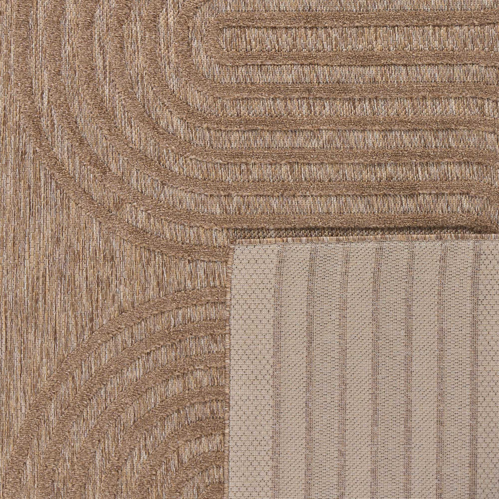 Indoor and outdoor rug with wave patterns SANTORINI Beige: SAN987BEI Nazar rugs
