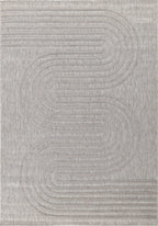 Alfombra interior y exterior con motivos ondulados SANTORINI Gris: SAN987GRI Alfombras Nazar