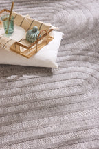 Alfombra interior y exterior con motivos ondulados SANTORINI Gris: SAN987GRI Alfombras Nazar