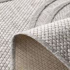 Alfombra interior y exterior con motivos ondulados SANTORINI Gris: SAN987GRI Alfombras Nazar