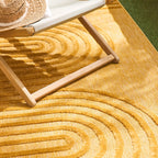 Alfombra Santorini 987 - Estampado gráfico - Amarillo - Interior / Exterior