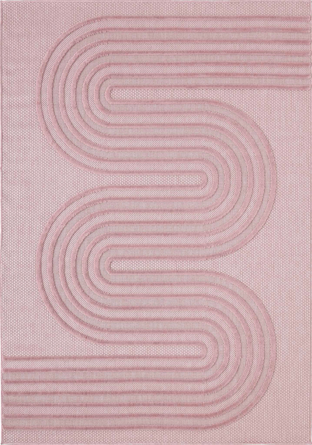 Santorini 987 Rug - Graphic Pattern - Pink - Indoor / Outdoor