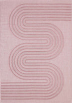 Santorini 987 Rug - Graphic Pattern - Pink - Indoor / Outdoor