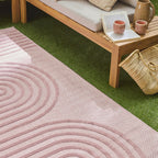 Santorini 987 Rug - Graphic Pattern - Pink - Indoor / Outdoor