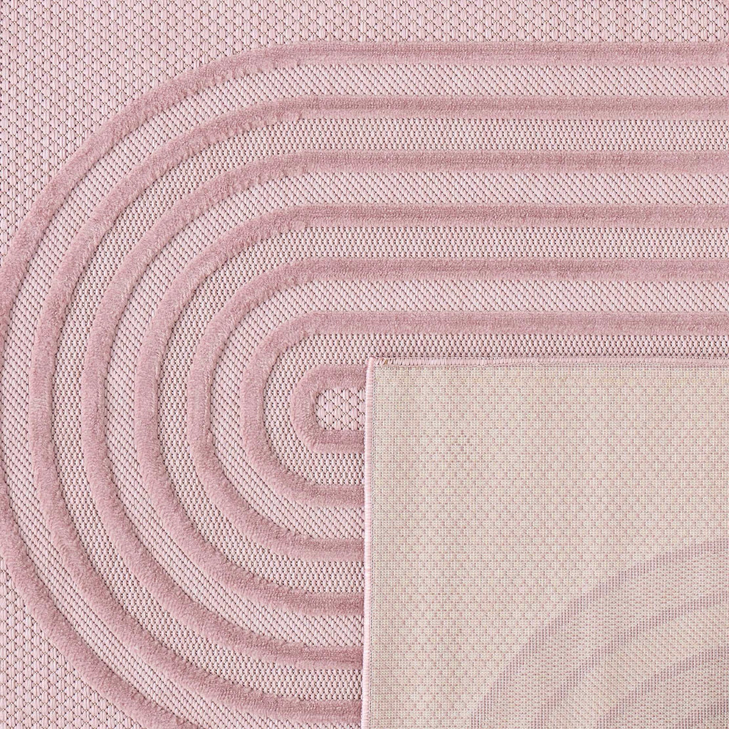 Santorini 987 Rug - Graphic Pattern - Pink - Indoor / Outdoor