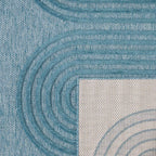 Alfombra Santorini 987 - Estampado gráfico - Turquesa - Interior / Exterior