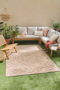 Alfombra de interior y exterior con estampado abstracto Santorini Beige: SAN988BEI Alfombras Nazar
