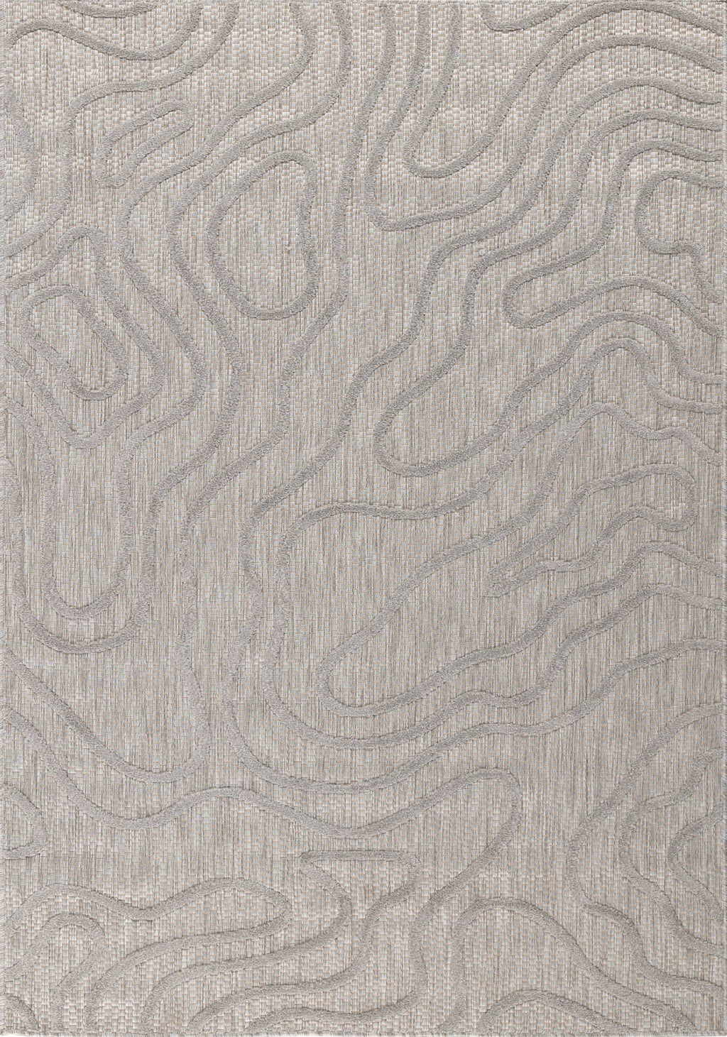 Alfombra de interior y exterior con estampado abstracto Santorini Grey: SAN988GRI Alfombras Nazar