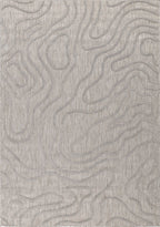 Alfombra de interior y exterior con estampado abstracto Santorini Grey: SAN988GRI Alfombras Nazar