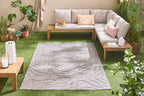 Alfombra de interior y exterior con estampado abstracto Santorini Grey: SAN988GRI Alfombras Nazar