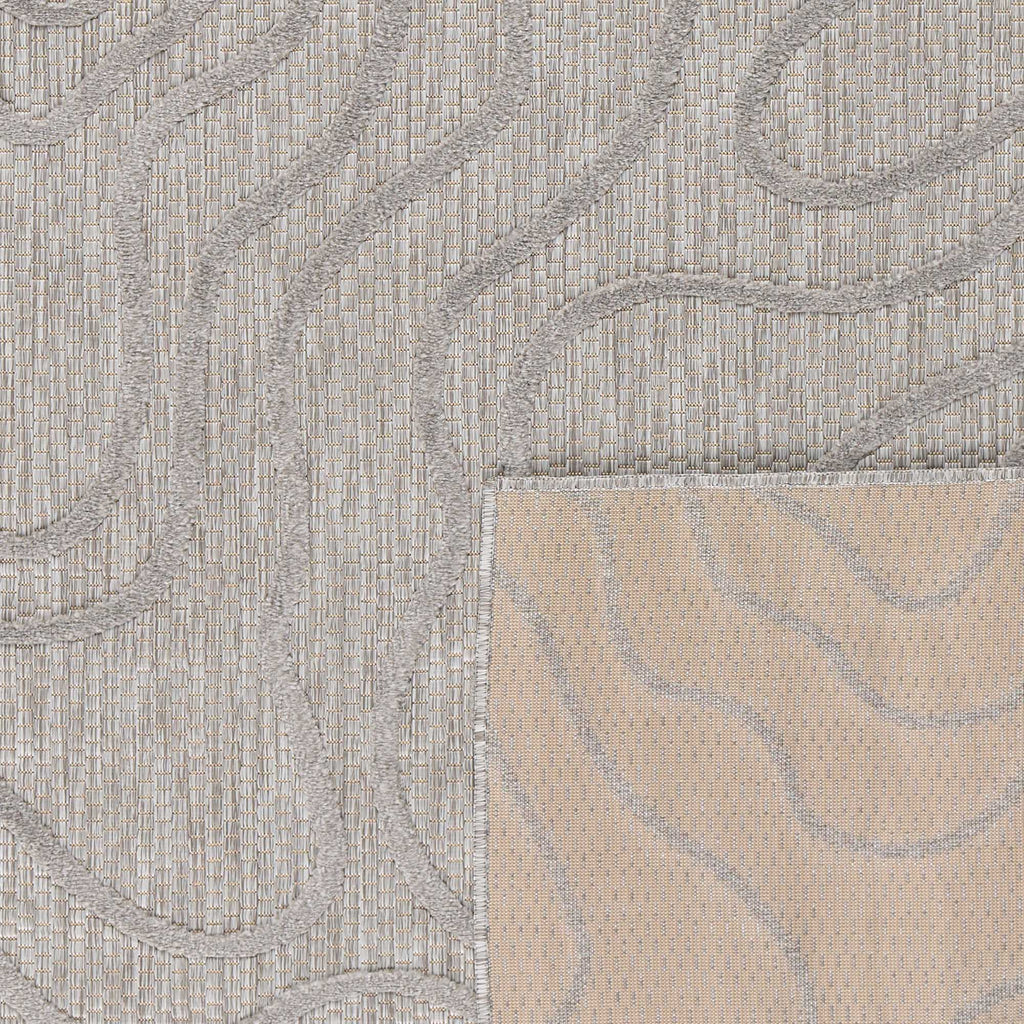 Alfombra de interior y exterior con estampado abstracto Santorini Grey: SAN988GRI Alfombras Nazar