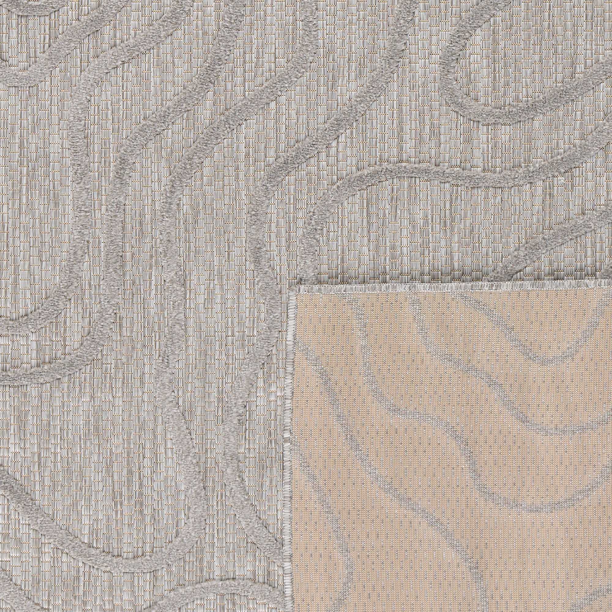 Alfombra de interior y exterior con estampado abstracto Santorini Grey: SAN988GRI Alfombras Nazar