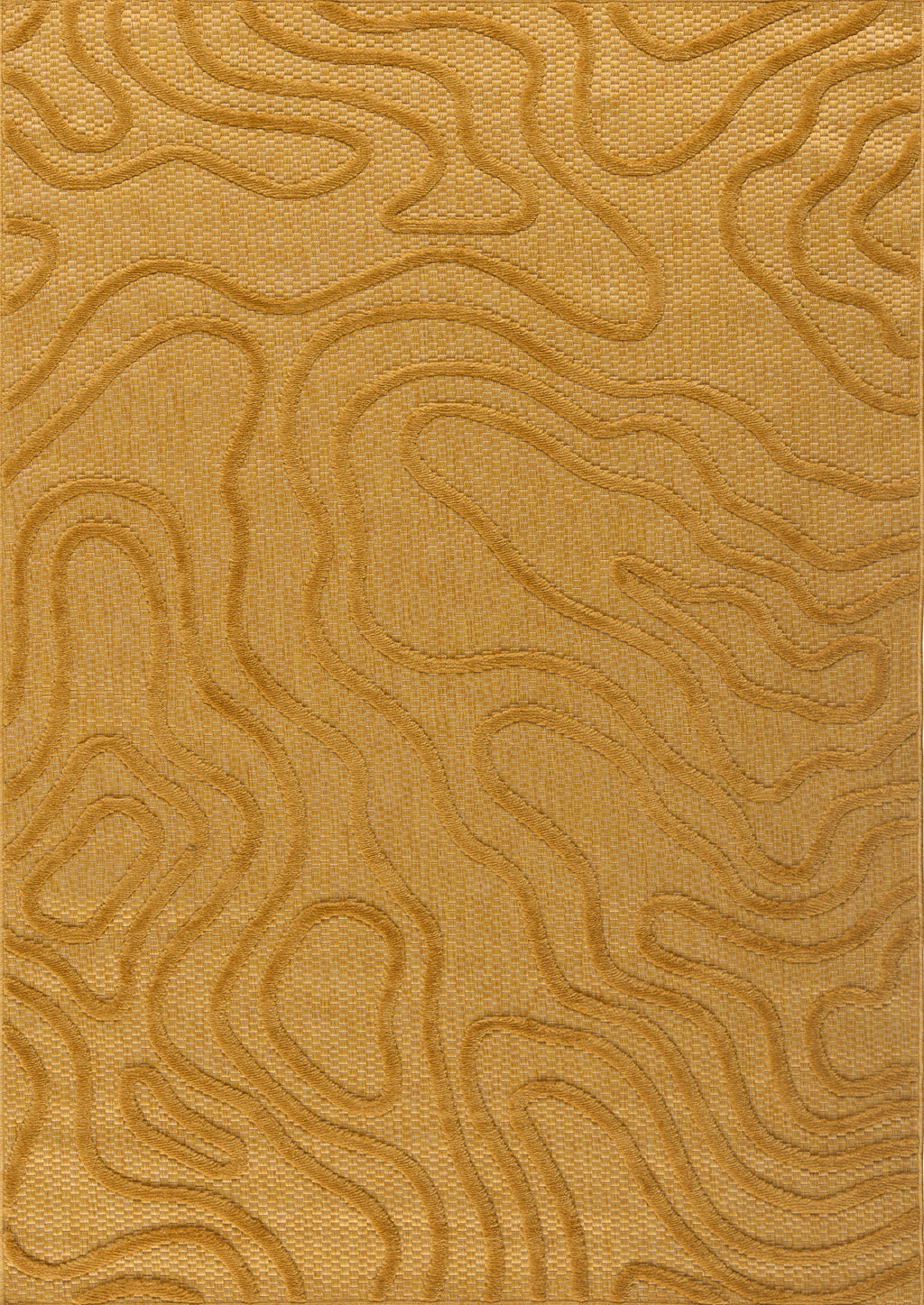 Alfombra de interior y exterior con estampado abstracto Santorini Yellow: SAN988JAU Alfombras Nazar
