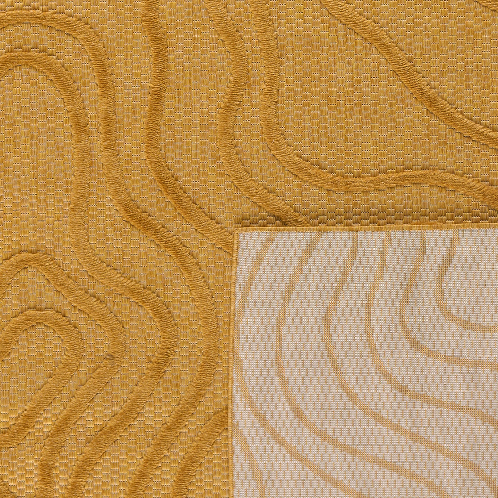Alfombra de interior y exterior con estampado abstracto Santorini Yellow: SAN988JAU Alfombras Nazar