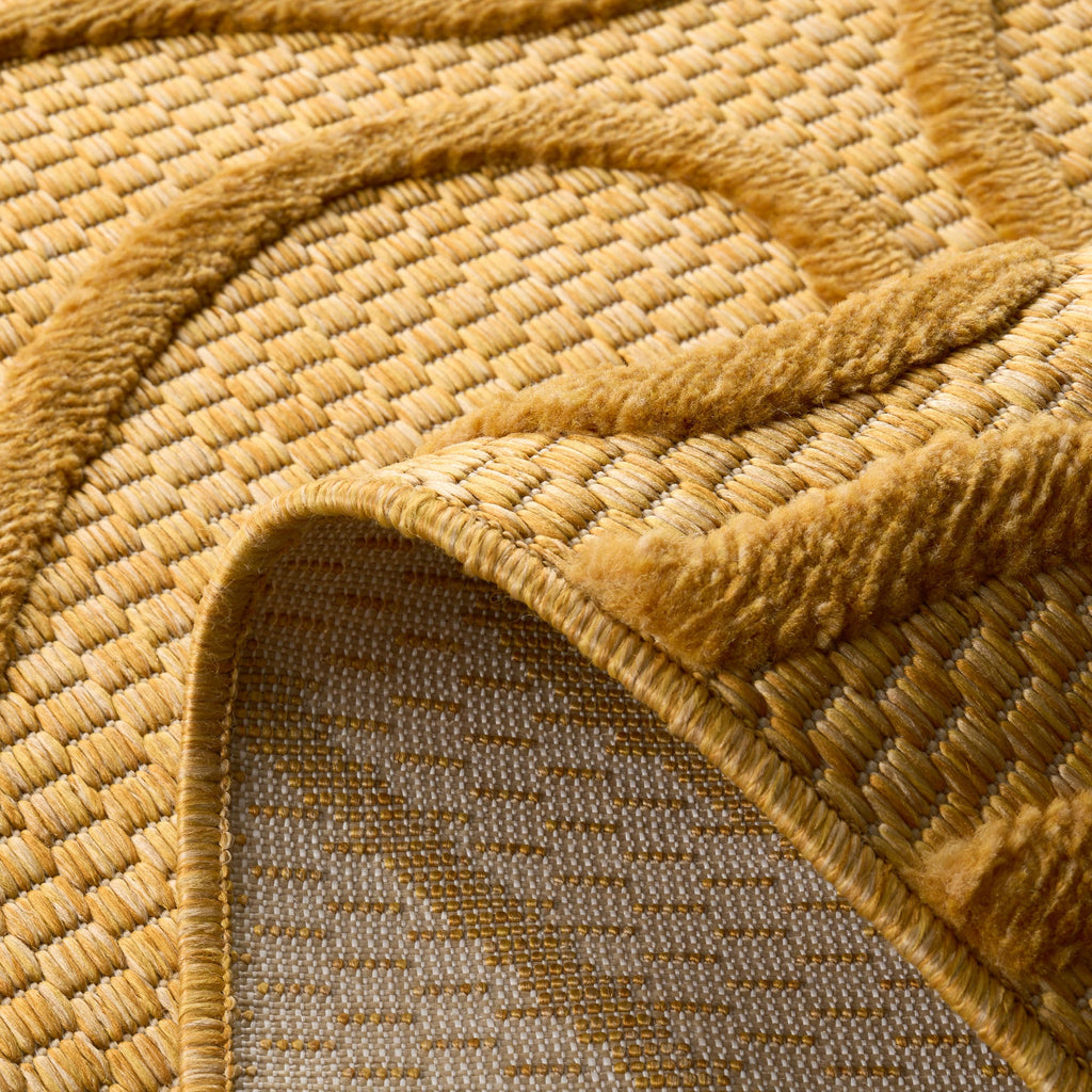 Alfombra de interior y exterior con estampado abstracto Santorini Yellow: SAN988JAU Alfombras Nazar
